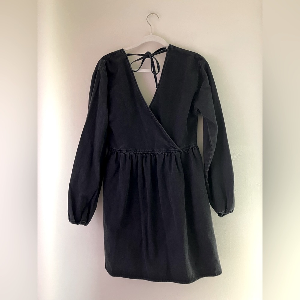 ASOS Denim Wrap Dress - Picture 3 of 4